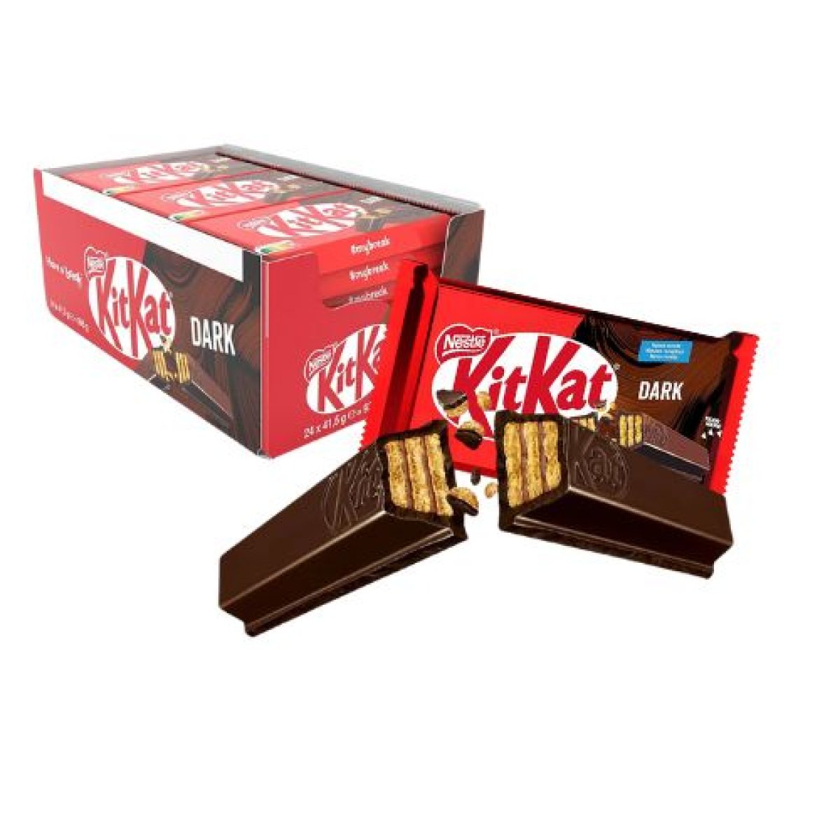 Barritas de Barquillo Kit Kat Recubiertas de Chocolate Negro x24