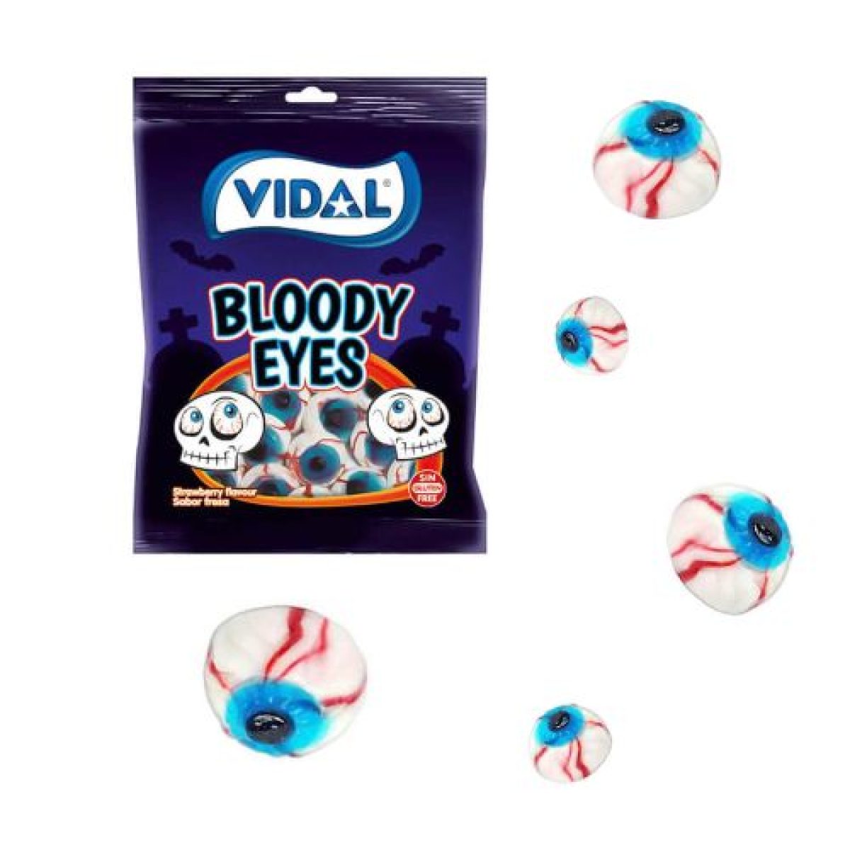 Ojo Rellenos de Gelatina Bloody Eyes Golosinas Vidal x14