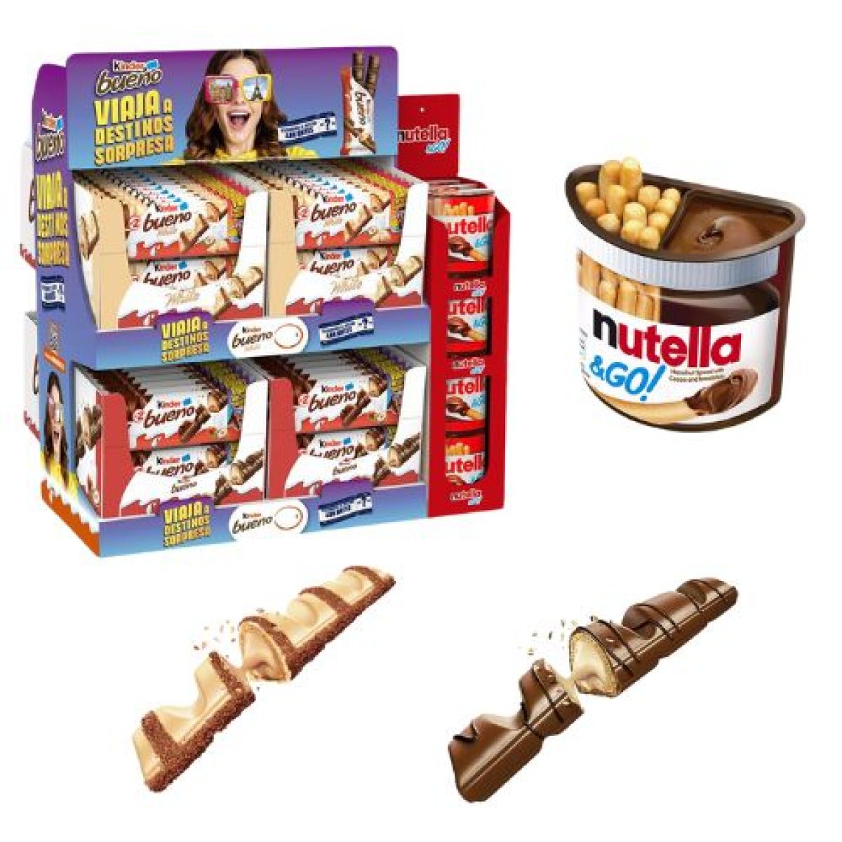 Expositor de Barritas Kinder Bueno y Nutella 