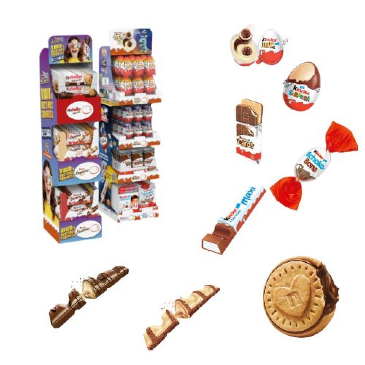 Expositor Combo Kids & Snacks de Kinder Chocolate 