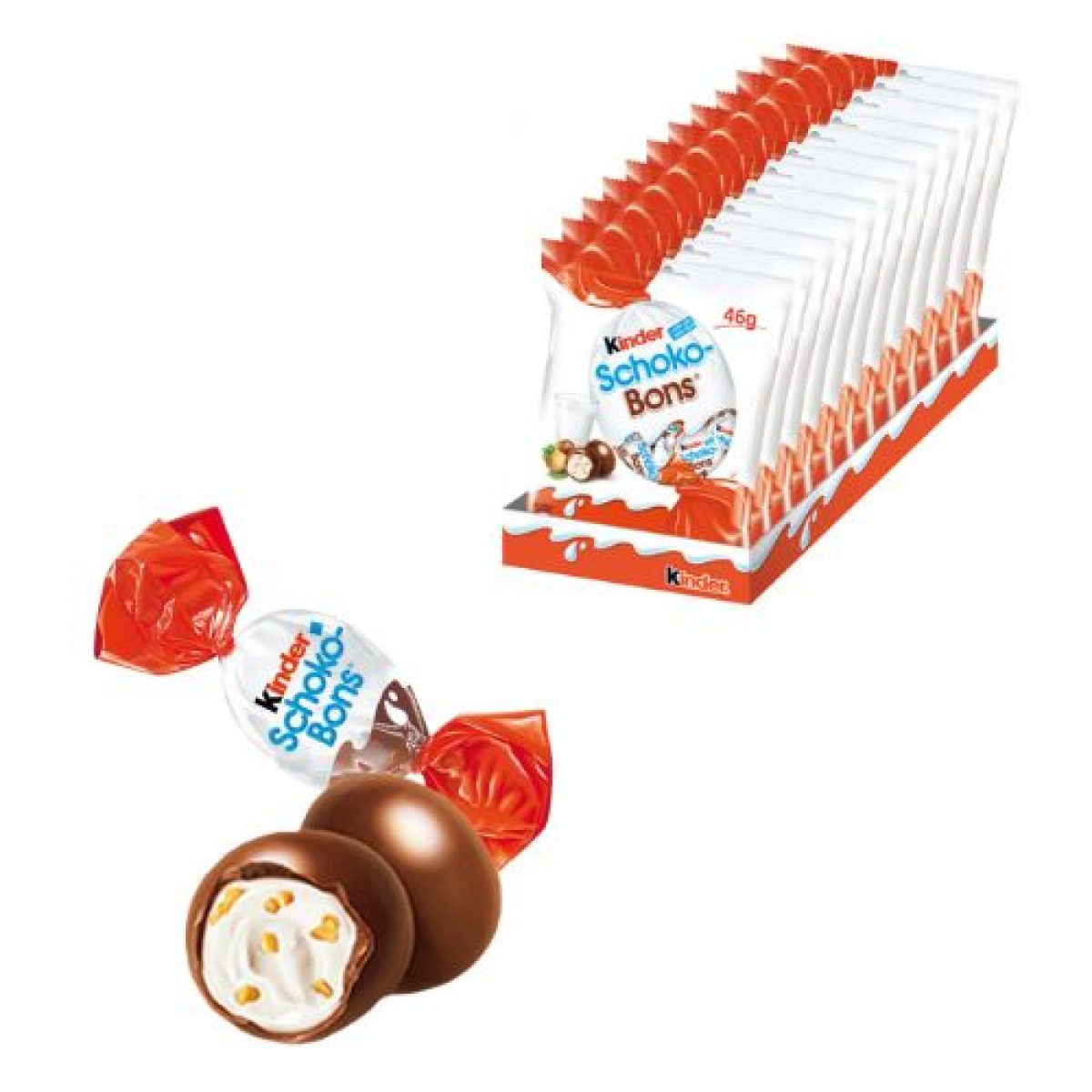 Bombones de Chocolate y Avellanas Kinder Schocobons x12