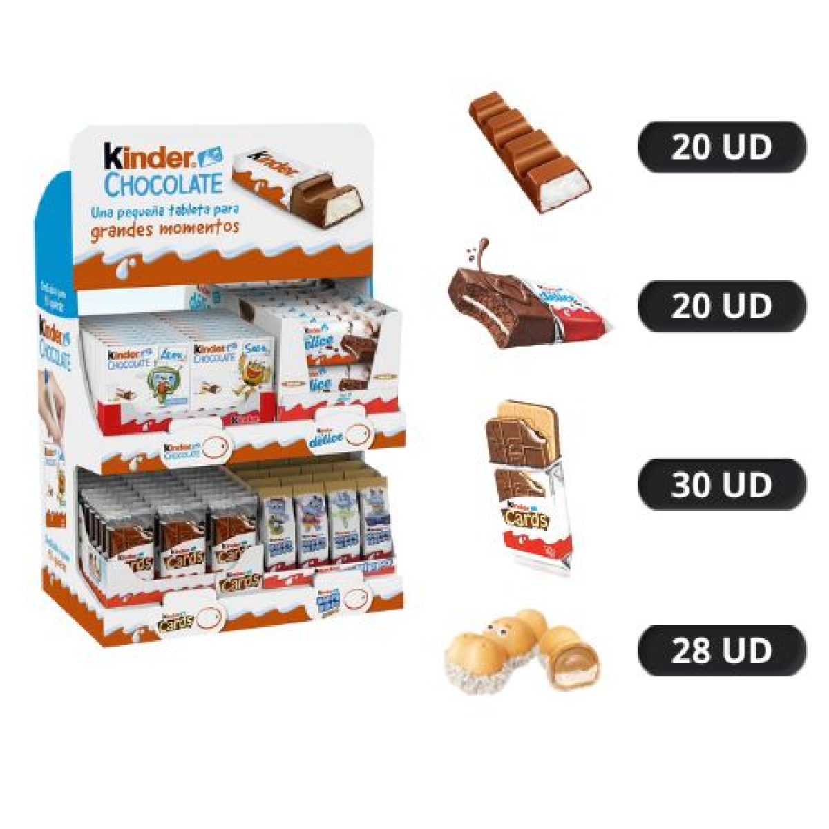 Expositor de Kinder Chocolate Kids Point x98