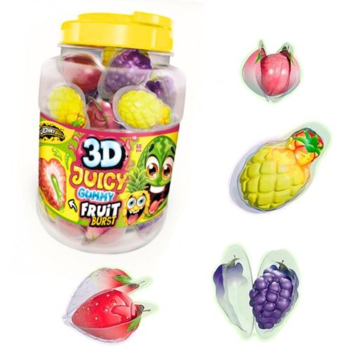 Frutas de Gominola 3D Juicy Gummy Fruit Burst 