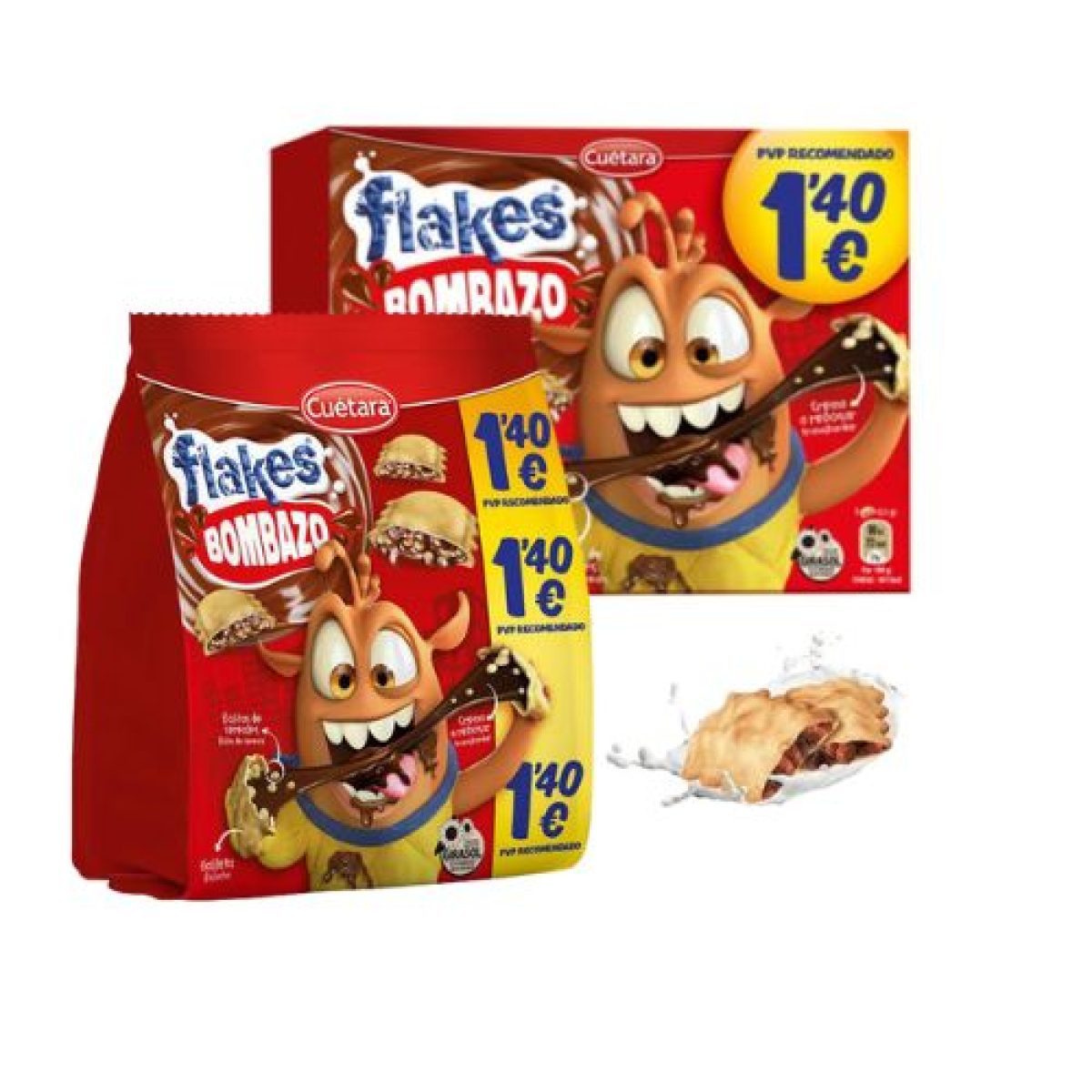 Galletas Rellenas de Cereales Flakes Bombazo de Cuétara x12