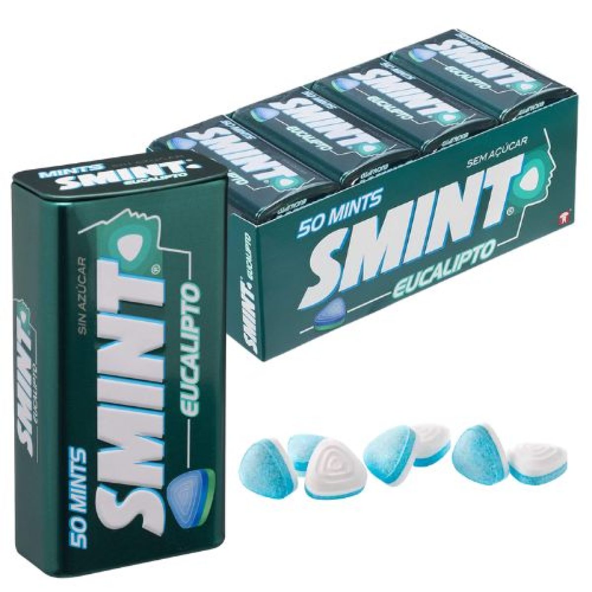 Caramelos Lata Smint Sabor Eucalipto Sin Azúcar x12