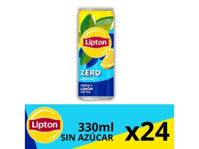 Latas de Lipton Té limón Zero Azúca x24