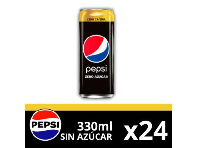 Latas de Pepsi MAX Sin Cafeína 330ml x24