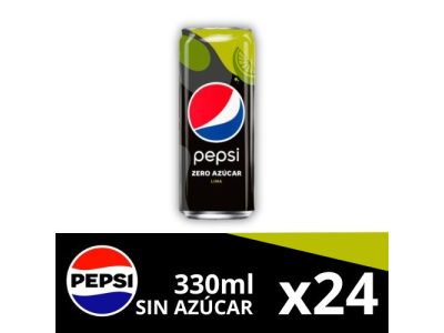 Latas de Pepsi MAX Sabor Lima Limón Sin Azúcar x24