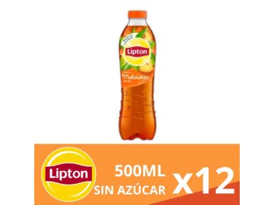 Botellas de Té Lipton Melocotón Sin Azúcar x12