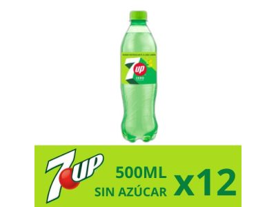 Botellas de Seven UP Sin Azúcar x12