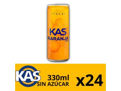 Latas de Kas Sabor Naranja Sin Azúcar x24