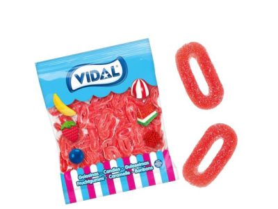 Aros de Fresa y Nata Golosinas Vidal x250