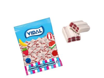 Ladrillos Blancos Rellenos de Fresa Golosinas Vidal x250