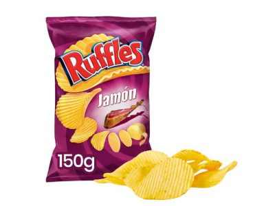Patatas Fritas Onduladas Ruffles Jamón 150gr. x5