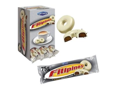 Filipinos Recubiertos de Chocolate Blanco x15