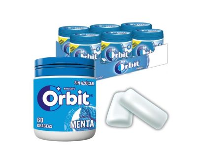 Botes de Chicles Grageas Menta Orbit Sin Ázucar x6