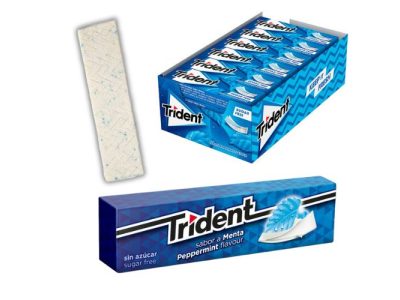 Chicles en Láminas Trident Menta Sin Azúcar x24