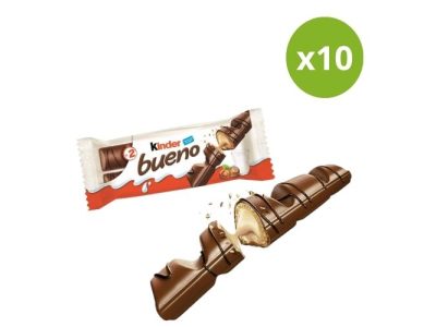 Barritas de Chocolate Kinder Bueno Ferrero x10