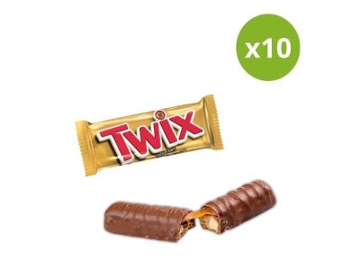 Barritas Twix Rellenas de Galleta y Caramelo x10 