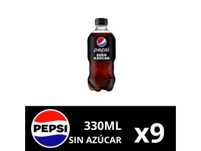 Mini Botellas Pet de Pepsi MAX Sin Azúcar x9