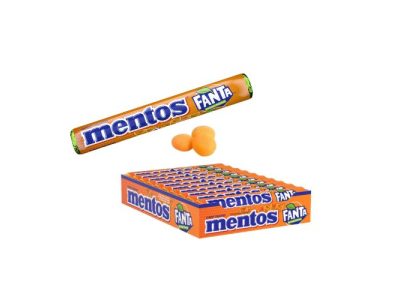 Grageas Masticables Mentos Fanta de Naranja x20