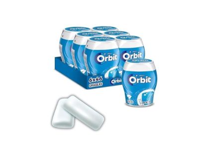 Chicles Orbit Bote Menta Azul Sin Azúcar x6