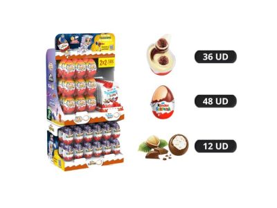 Expositor Kinder Schokobons y Huevos Kinder Chocolate x96