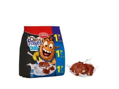 Cereales Choco Flakes Duo Chocolate Blanco Cuétara x7